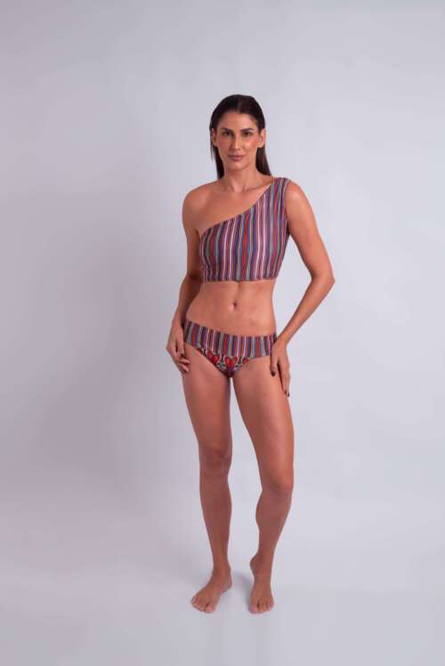 Nula Manga Listra + Tanga Cós arte Anjos em Cor