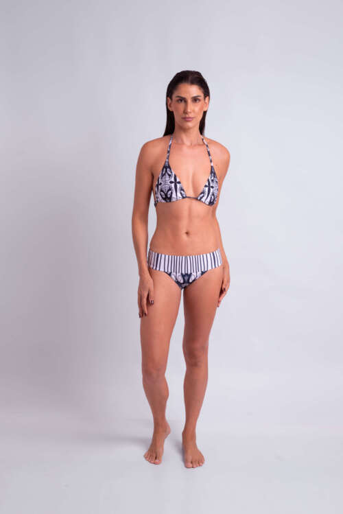 Top Cortina + Tanga Cós arte Anjos P&B